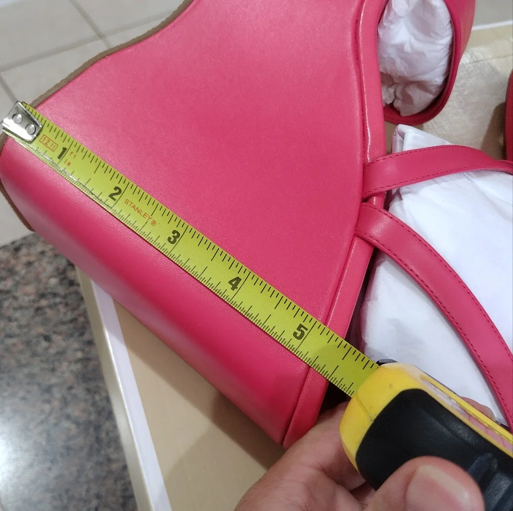 NWB Michael Kors Paola Leather Wedge Sandal - Picture 5 of 13